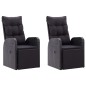 vidaXL Juego de comedor para jardín de 7 piezas negro vidaXL Juego de comedor para jardín de 7 piezas negro