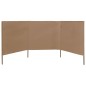 vidaXL Paravientos de playa de 3 paneles tela gris taupe 400x80 cm vidaXL Paravientos de playa de 3 paneles tela gris taupe 400x80 cm