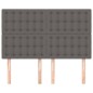 vidaXL Cabeceros 4 unidades cuero sintético gris 72x5x78/88 cm