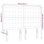 vidaXL Cabeceros 4 unidades cuero sintético gris 72x5x78/88 cm