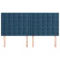 vidaXL Cabeceros 4 unidades de terciopelo azul oscuro 80x5x78/88 cm vidaXL Cabeceros 4 unidades de terciopelo azul oscuro 80x5x78/88 cm