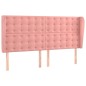 vidaXL Cabecero con orejas de terciopelo rosa 163x23x118/128 cm vidaXL Cabecero con orejas de terciopelo rosa 163x23x118/128 cm