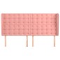 vidaXL Cabecero con orejas de terciopelo rosa 163x23x118/128 cm vidaXL Cabecero con orejas de terciopelo rosa 163x23x118/128 cm