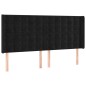 vidaXL Cabecero con orejas de terciopelo negro 163x16x118/128 cm vidaXL Cabecero con orejas de terciopelo negro 163x16x118/128 cm
