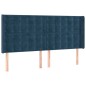 vidaXL Cabecero con orejas de terciopelo azul oscuro 163x16x118/128 cm vidaXL Cabecero con orejas de terciopelo azul oscuro 163x16x118/128 cm