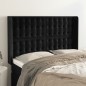 vidaXL Cabecero con orejas de terciopelo negro 147x16x118/128 cm vidaXL Cabecero con orejas de terciopelo negro 147x16x118/128 cm