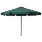 vidaXL Sombrilla de jardín con palo de madera verde 330 cm vidaXL Sombrilla de jardín con palo de madera verde 330 cm