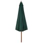 vidaXL Sombrilla de jardín con palo de madera verde 330 cm vidaXL Sombrilla de jardín con palo de madera verde 330 cm