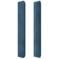 vidaXL Cabecero con LED de terciopelo azul oscuro 147x16x118/128 cm