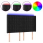 vidaXL Cabecero con LED de terciopelo negro 147x16x118/128 cm vidaXL Cabecero con LED de terciopelo negro 147x16x118/128 cm