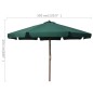vidaXL Sombrilla de jardín con palo de madera verde 330 cm vidaXL Sombrilla de jardín con palo de madera verde 330 cm