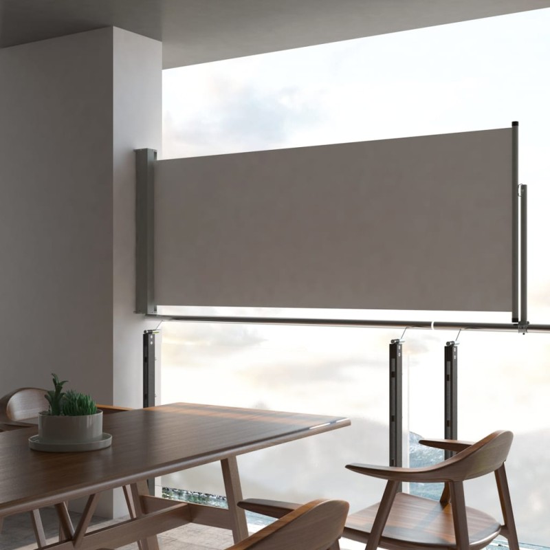 vidaXL Toldo lateral retráctil para patio 100x300 cm gris vidaXL Toldo lateral retráctil para patio 100x300 cm gris