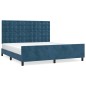 vidaXL Estructura cama con cabecero terciopelo azul oscuro 160x200 cm