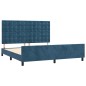 vidaXL Estructura cama con cabecero terciopelo azul oscuro 160x200 cm