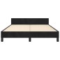 vidaXL Estructura de cama con cabecero de terciopelo negro 140x190 cm vidaXL Estructura de cama con cabecero de terciopelo negro 140x190 cm
