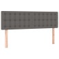 vidaXL Cama box spring con colchón cuero sintético gris 140x190 cm vidaXL Cama box spring con colchón cuero sintético gris 140x190 cm