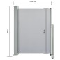 vidaXL Toldo lateral retráctil para patio 100x300 cm gris vidaXL Toldo lateral retráctil para patio 100x300 cm gris