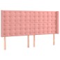 vidaXL Cama box spring con colchón terciopelo rosa 160x200 cm vidaXL Cama box spring con colchón terciopelo rosa 160x200 cm