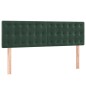 vidaXL Cama box spring colchón y LED terciopelo verde oscuro 140x200cm vidaXL Cama box spring colchón y LED terciopelo verde oscuro 140x200cm
