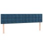 vidaXL Cama box spring colchón y LED terciopelo azul oscuro 160x200 cm vidaXL Cama box spring colchón y LED terciopelo azul oscuro 160x200 cm