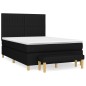 vidaXL Cama box spring con colchón tela negro 140x190 cm vidaXL Cama box spring con colchón tela negro 140x190 cm