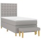 vidaXL Cama box spring con colchón tela gris claro 80x200 cm vidaXL Cama box spring con colchón tela gris claro 80x200 cm