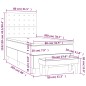 vidaXL Cama box spring con colchón tela gris claro 80x200 cm vidaXL Cama box spring con colchón tela gris claro 80x200 cm