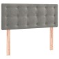 vidaXL Cama box spring con colchón terciopelo gris claro 100x200 cm vidaXL Cama box spring con colchón terciopelo gris claro 100x200 cm