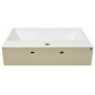 vidaXL Lavabo con orificio para grifo cerámica 60,5x42,5x14,5 cm blanco vidaXL Lavabo con orificio para grifo cerámica 60,5x42,5x14,5 cm blanco