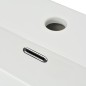vidaXL Lavabo con orificio para grifo cerámica 60,5x42,5x14,5 cm blanco vidaXL Lavabo con orificio para grifo cerámica 60,5x42,5x14,5 cm blanco