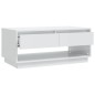 vidaXL Mesa de centro madera contrachapada blanco brillo 102,5x55x44cm vidaXL Mesa de centro madera contrachapada blanco brillo 102,5x55x44cm