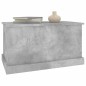 vidaXL Baúl almacenaje madera contrachapada gris hormigón 70x40x38 cm