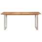 vidaXL Mesa de comedor de madera maciza de acacia 180x90x76 cm vidaXL Mesa de comedor de madera maciza de acacia 180x90x76 cm