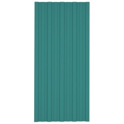 vidaXL Panel para tejado acero galvanizado verde 36 unidades 100x45 cm