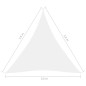 vidaXL Toldo de vela triangular tela Oxford blanco 3,6x3,6x3,6 m