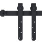 vidaXL Kit mini puerta corredera armario acero carbono 152 cm