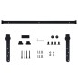 vidaXL Kit mini puerta corredera armario acero carbono 152 cm