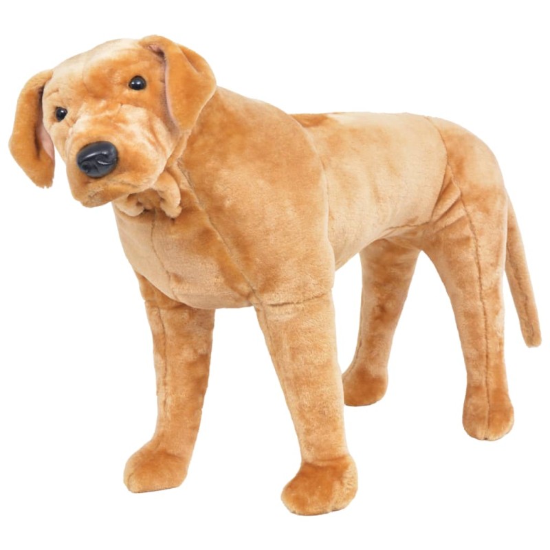vidaXL Perro labrador de peluche de pie marrón claro XXL vidaXL Perro labrador de peluche de pie marrón claro XXL