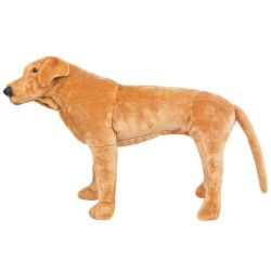 vidaXL Perro labrador de peluche de pie marrón claro XXL