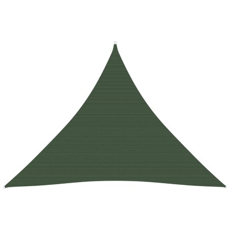 vidaXL Toldo de vela verde oscuro HDPE 160 g/m² 4,5x4,5x4,5 m