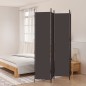 vidaXL Biombo divisor de 4 paneles de tela marrón 200x220 cm vidaXL Biombo divisor de 4 paneles de tela marrón 200x220 cm
