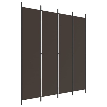  vidaXL Biombo divisor de 4 paneles de tela marrón 200x220 cm