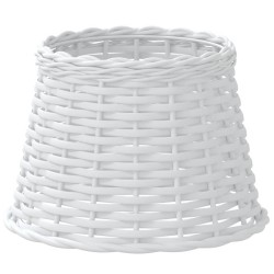 vidaXL Pantalla para lámpara mimbre blanco Ø25x17 cm