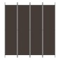 vidaXL Biombo divisor de 4 paneles de tela marrón 200x220 cm vidaXL Biombo divisor de 4 paneles de tela marrón 200x220 cm