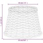 vidaXL Pantalla para lámpara mimbre blanco Ø25x17 cm vidaXL Pantalla para lámpara mimbre blanco Ø25x17 cm