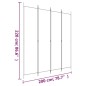 vidaXL Biombo divisor de 4 paneles de tela marrón 200x220 cm vidaXL Biombo divisor de 4 paneles de tela marrón 200x220 cm