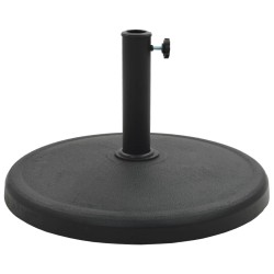 vidaXL Base de sombrilla redonda de poliresina negra 19 kg