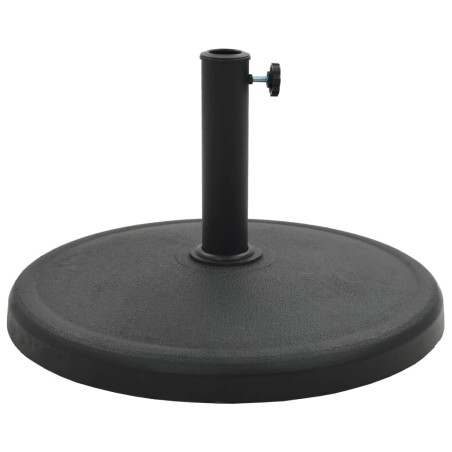 vidaXL Base de sombrilla redonda de poliresina negra 19 kg
