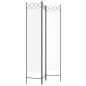 vidaXL Biombo divisor de 3 paneles de tela blanco 120x200 cm vidaXL Biombo divisor de 3 paneles de tela blanco 120x200 cm