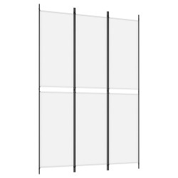 vidaXL Biombo divisor de 3 paneles de tela blanco 150x220 cm